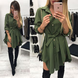 tie waist shirt dress